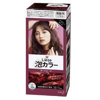 [6-PACK] Japan Liese Black Hair with Foam Hair Dye 108ml (11 Colors Available) Dark Rose