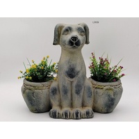 Dog with pots Planter