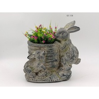 Lovers Rabbits Planter