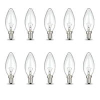 Bulk 10x E14 40W 220V Light Bulbs - C35 Candle Globe For Himalayan Salt Lamp