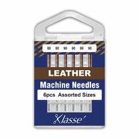 Klasse 80/90 Leather Sewing Machine Needles Assorted Sizes 6 Pack Chisel Point