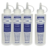 4x Livingstone 250ml Conductive Ultrasound Lubricating Gel