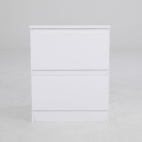 2X Bedside Table Side Storage Cabinet Nightstand Bedroom 2 Drawer JOSS BLACK
