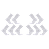 10X Rexy 3D Seamless Crew Socks Small Slim Breathable WHITE