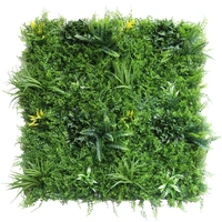 1 SQM Artificial Plant Wall Grass Panels Vertical Garden Foliage Tile Fence 1X1M Green