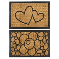 2 x Front Door Entryway Doormat Cursive Mat Coir Floor mat Outdoor