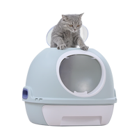 YES4PETS Hooded Cat Toilet Litter Box Tray House With Drawer & Scoop Pink