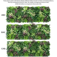 3 Artificial Plant Wall Grass Panels Vertical Garden Foliage Tile Fence 50X50 CM
