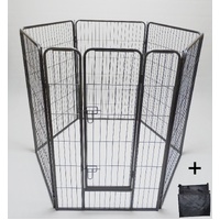 YES4PETS 6 Panel 120 cm Heavy Duty Pet Dog Cat Rabbit Playpen Fence With Cover