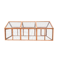 YES4PETS 250 CM Large Chicken Coop Cat Run Guinea Pig Cage Villa Extension Rabbit Hutch House Pen