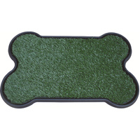 YES4PETS Dog Puppy Toilet Grass Potty Training Mat Loo Pad Bone Shape Indoor
