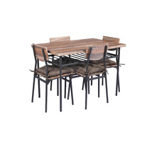 YES4HOMES 5 Piece Kitchen Dining Room Table and Chairs Furniture With Cushion Mat
