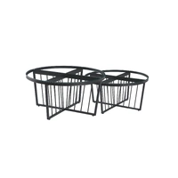 Salina Coffee Table 80cm Black Base - Mirror Glass