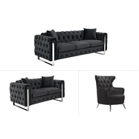 Madeline Range - Black Velvet - Silver Trims