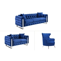 Madeline Range - Blue Velvet - Silver Trims
