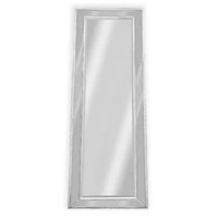Medium White Beaded Framed Mirror - 70cm x 170cm