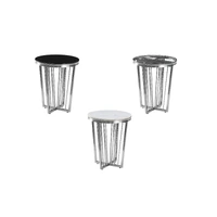 Salina Coffee Table - ClearTop - 45cm Silver