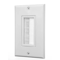 Brush Wall Plate Wires Cable Access Strap Management Socket Mount Port HDMI