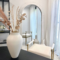 Interior Ave -Sierra Arched Step Mirror - Beach White - Large Full Length Mirror