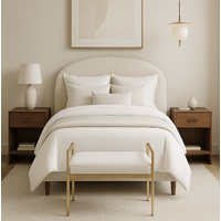 Interior Ave - Cuba Velvet Vanity Stool - White