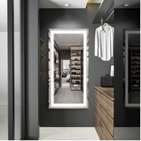 Interior Ave - LED Rectangle Frameless Salon / Bathroom Wall Mirror - 100 x 60cm