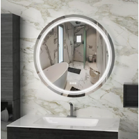 Interior Ave - LED Round Frameless Salon /  Bathroom Wall Mirror - 60cm