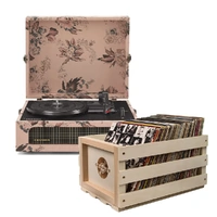 Crosley Voyager Floral - Bluetooth Portable Turntable  & Record Storage Crate
