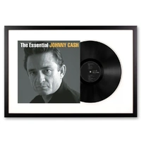 Framed Johnny Cash the Essential Johnny Cash Vinyl Album Art