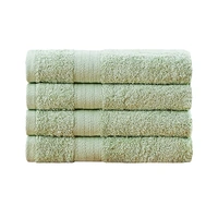 Bath Towel 4 Piece Cotton Hand Towels Set - Sage Green