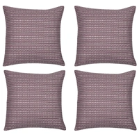 Pack of 4 Fern Rose Soft Pink & White Cushion Covers Made In Europe