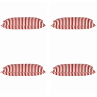 Pack of 4 Dandi Red & White Rectangle Cushion Covers