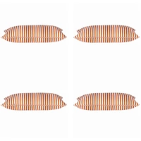 Pack of 4 Dandi Orange & White Rectangle Cushion Covers