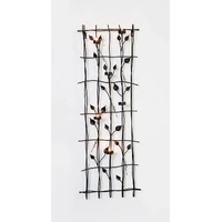 Leaf Style Black Tealight Candle Holders Wall Art Decor