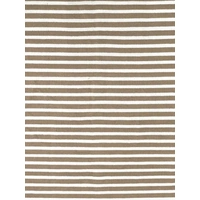 Beige/cream striped cotton kilim rug120x180 cm