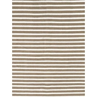 Beige cream striped cotton kilim rug190x250 cm