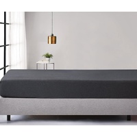 Gioia Casa 100% Jersey Cotton Soft Stretchy Breathable Fitted Sheet - Black Marble - Single Size