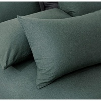 Gioia Casa 100% Jersey Cotton Quilt Cover Set - Green - Single