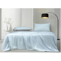 Ice Cooling Reversible Summer Comforter Blanket (Blue and Grey, Single/Double)