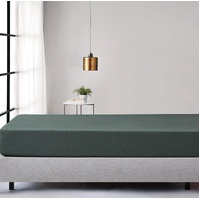 Gioia Casa 100% Jersey Cotton Soft Stretchy Breathable Fitted Sheet - Forest Green - Double Size