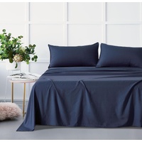Bamboo Microfibre Sheet Set - Navy - Double