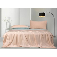 Ice Cooling Reversible Summer Comforter Blanket (Orange and Blue, Queen/King)