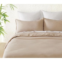 Bamboo Microfibre Quilt Cover Set - Linen - King