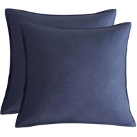 Bamboo Microfibre European Pillowcase x2 (one pair) - Navy