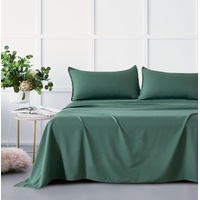Bamboo Microfibre Sheet Set - Green - King Single