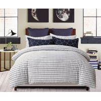 Gioia Casa 100% Cotton Fred Reversible Printed Quilt Cover Set - Super King Size