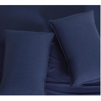 Bamboo Microfibre Standard Pillowcase x2 (one pair) - Navy