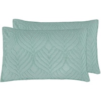 Cleverpolly 100% Premium Microfibre Tufted Standard Pillowcases - Set of 2 Luxurious Standard Pillow Cover with Elegant Design - Sage