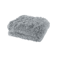 Lucia Nutural Collection Shaggy Throw Rug 127 x 152cm Black