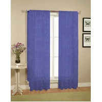 Pair of Crushed Sheer Curtains Burgundy