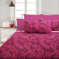 Emma Pink Quilt Cover Set - King